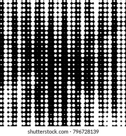 Grunge halftone black and white dots texture background. Spotted vector Abstract Texture
