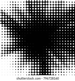 Grunge halftone black and white dots texture background. Spotted vector Abstract Texture
