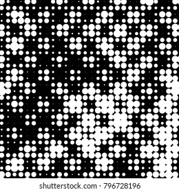 Grunge halftone black and white dots texture background. Spotted vector Abstract Texture
