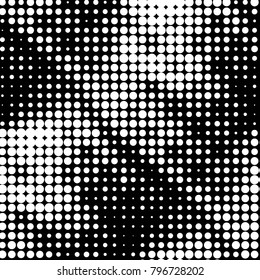 Grunge halftone black and white dots texture background. Spotted vector Abstract Texture
