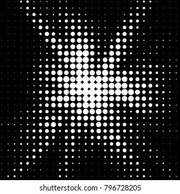 Grunge halftone black and white dots texture background. Spotted vector Abstract Texture
