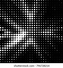 Grunge halftone black and white dots texture background. Spotted vector Abstract Texture
