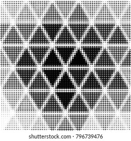 Grunge halftone black and white dots texture background. Spotted vector Abstract Texture
