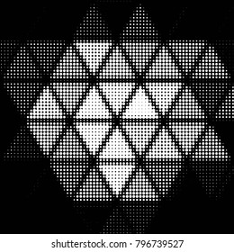 Grunge halftone black and white dots texture background. Spotted vector Abstract Texture
