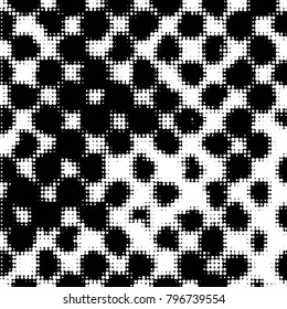 Grunge halftone black and white dots texture background. Spotted vector Abstract Texture

