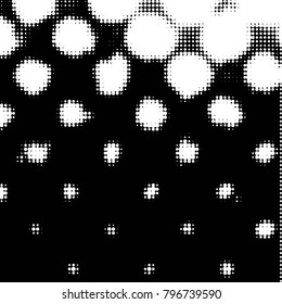 Grunge halftone black and white dots texture background. Spotted vector Abstract Texture
