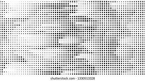 Grunge halftone black and white dotted texture background. Spotted vector abstract overlay. Textured vintage backdrop. Monochrome pattern for web design, covers, web sites, posters.