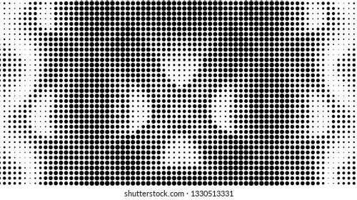 Grunge halftone black and white dotted texture background. Spotted vector abstract overlay. Textured vintage backdrop. Monochrome pattern for web design, covers, web sites, posters.