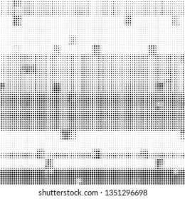 Grunge halftone black and white dotted texture background. Spotted vector abstract overlay. Monochrome pattern for web design, advertisment banners, comic books, manga, posters, pakaging