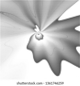Grunge halftone black and white dotted texture background. Spotted vector abstract overlay. Monochrome pattern for web design, advertisment banners, comic books, manga, posters, pakaging