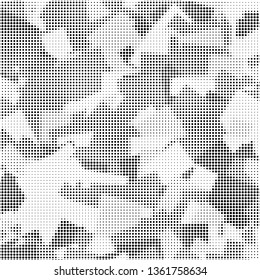 Grunge halftone black and white dotted texture background. Spotted vector abstract overlay. Monochrome pattern for web design, advertisment banners, comic books, manga, posters, pakaging