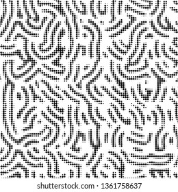 Grunge halftone black and white dotted texture background. Spotted vector abstract overlay. Monochrome pattern for web design, advertisment banners, comic books, manga, posters, pakaging