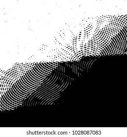 Grunge halftone black and white line texture background. Abstract stripe vector illustration Texture
