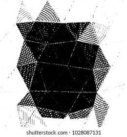 Grunge halftone black and white line texture background. Abstract stripe vector illustration Texture
