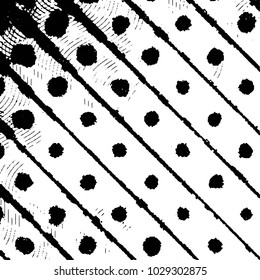 Grunge halftone black and white line texture background. Abstract stripe vector illustration Texture
