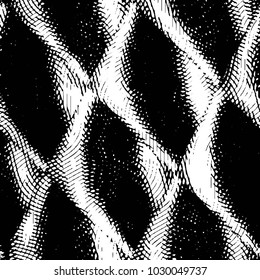 Grunge halftone black and white line texture background. Abstract stripe vector illustration Texture
