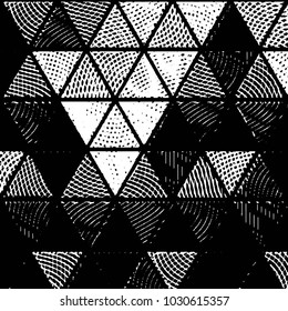 Grunge halftone black and white line texture background. Abstract stripe vector illustration Texture
