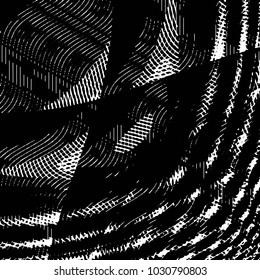 Grunge halftone black and white line texture background. Abstract stripe vector illustration Texture
