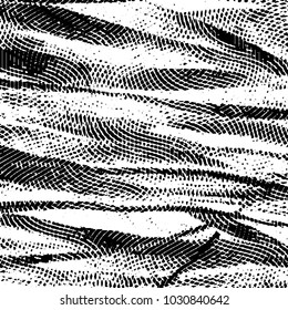 Grunge halftone black and white line texture background. Abstract stripe vector illustration Texture
