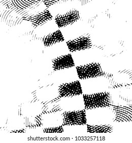 Grunge halftone black and white line texture background. Abstract stripe vector illustration Texture
