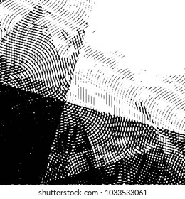 Grunge halftone black and white line texture background. Abstract stripe vector illustration Texture
