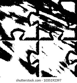 Grunge halftone black and white line texture background. Abstract stripe vector illustration Texture
