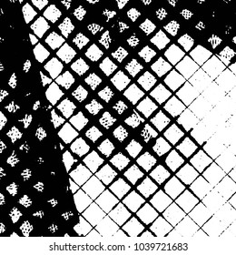 Grunge halftone black and white line texture background. Abstract stripe vector illustration Texture
