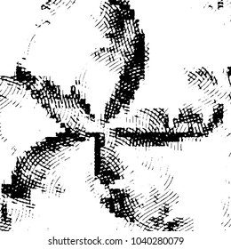 Grunge halftone black and white line texture background. Abstract stripe vector illustration Texture