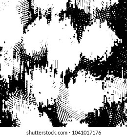 Grunge halftone black and white line texture background. Abstract stripe vector illustration Texture
