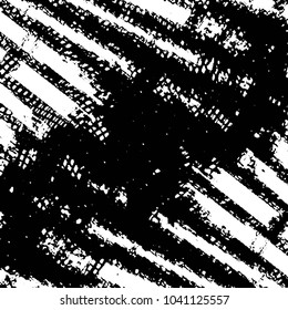Grunge halftone black and white line texture background. Abstract stripe vector illustration Texture
