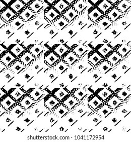 Grunge halftone black and white line texture background. Abstract stripe vector illustration Texture
