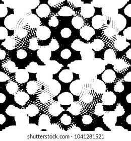 Grunge halftone black and white line texture background. Abstract stripe vector illustration Texture
