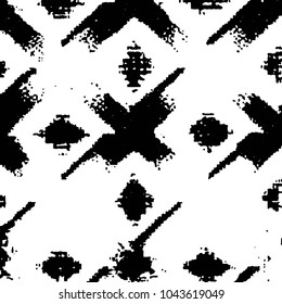 Grunge halftone black and white line texture background. Abstract stripe vector illustration Texture

