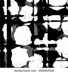 Grunge halftone black and white line texture background. Abstract stripe vector illustration Texture
