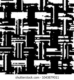 Grunge halftone black and white line texture background. Abstract stripe vector illustration Texture
