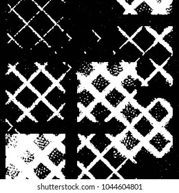 Grunge halftone black and white line texture background. Abstract stripe vector illustration Texture

