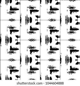Grunge halftone black and white line texture background. Abstract stripe vector illustration Texture
