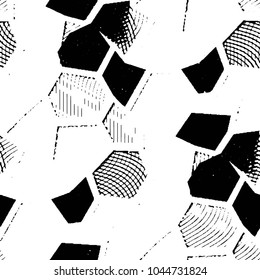 Grunge halftone black and white line texture background. Abstract stripe vector illustration Texture
