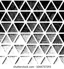 Grunge halftone black and white line texture background. Abstract stripe vector illustration Texture

