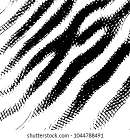 Grunge halftone black and white line texture background. Abstract stripe vector illustration Texture
