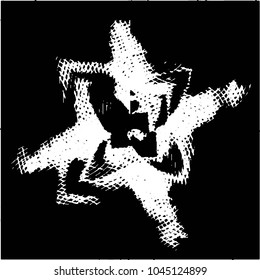 Grunge halftone black and white line texture background. Abstract stripe vector illustration Texture
