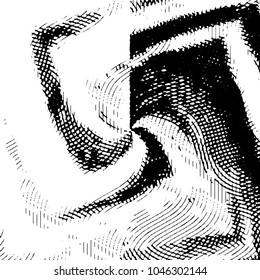 Grunge halftone black and white line texture background. Abstract stripe vector illustration Texture
