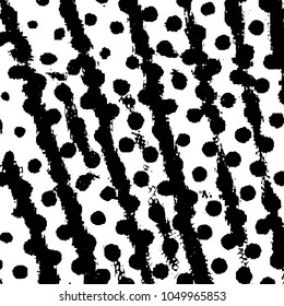 Grunge halftone black and white line texture background. Abstract stripe vector illustration Texture
