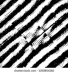 Grunge halftone black and white line texture background. Abstract stripe vector illustration Texture
