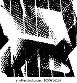 Grunge halftone black and white line texture background. Abstract stripe vector illustration Texture
