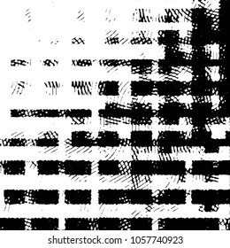 Grunge halftone black and white line texture background. Abstract stripe vector illustration Texture
