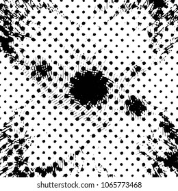 Grunge halftone black and white line texture background. Abstract stripe vector illustration Texture
