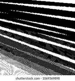 Grunge halftone black and white line texture background. Abstract stripe vector illustration Texture
