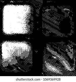 Grunge halftone black and white line texture background. Abstract stripe vector illustration Texture
