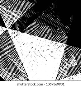 Grunge halftone black and white line texture background. Abstract stripe vector illustration Texture
